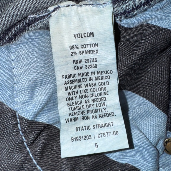 Volcom static straight 7” Low rise women’s jeans size 27/5jr. NWT - Picture 10 of 12